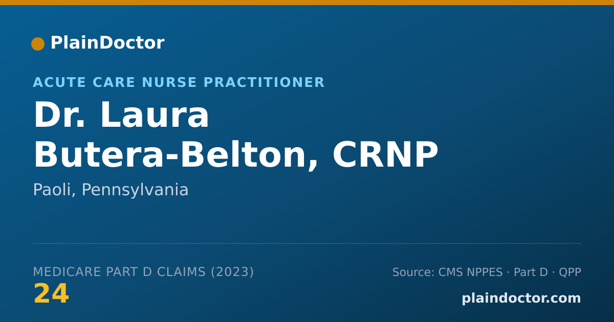 Shareable card for Laura Butera-Belton, CRNP - Acute Care Nurse Practitioner, Paoli, PA