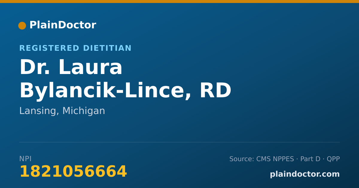 Shareable card for Laura Bylancik-Lince, RD - Registered Dietitian, Lansing, MI