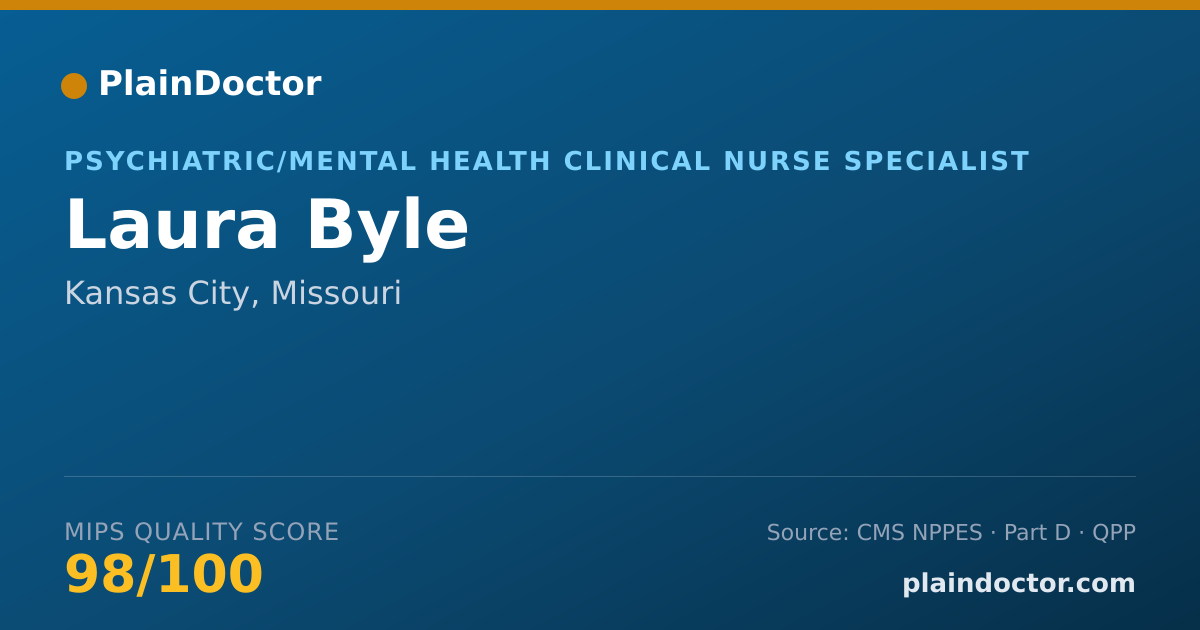 Shareable card for Laura Byle - Psychiatric/Mental Health Clinical Nurse Specialist, Kansas City, MO