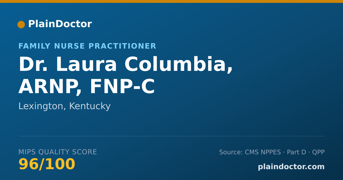 Shareable card for Laura Columbia, ARNP, FNP-C - Family Nurse Practitioner, Lexington, KY