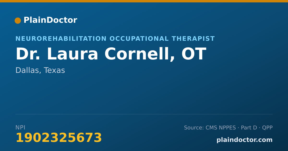 Shareable card for Laura Cornell, OT - Neurorehabilitation Occupational Therapist, Dallas, TX