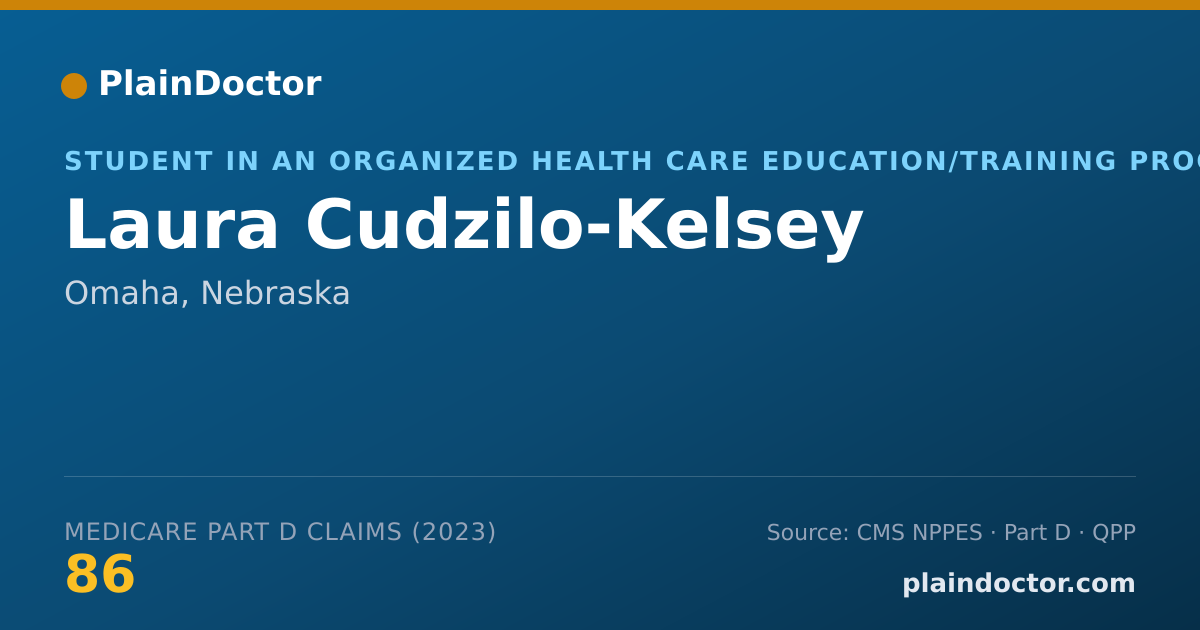 Shareable card for Laura Cudzilo-Kelsey - Student in an Organized Health Care Education/Training Program, Omaha, NE