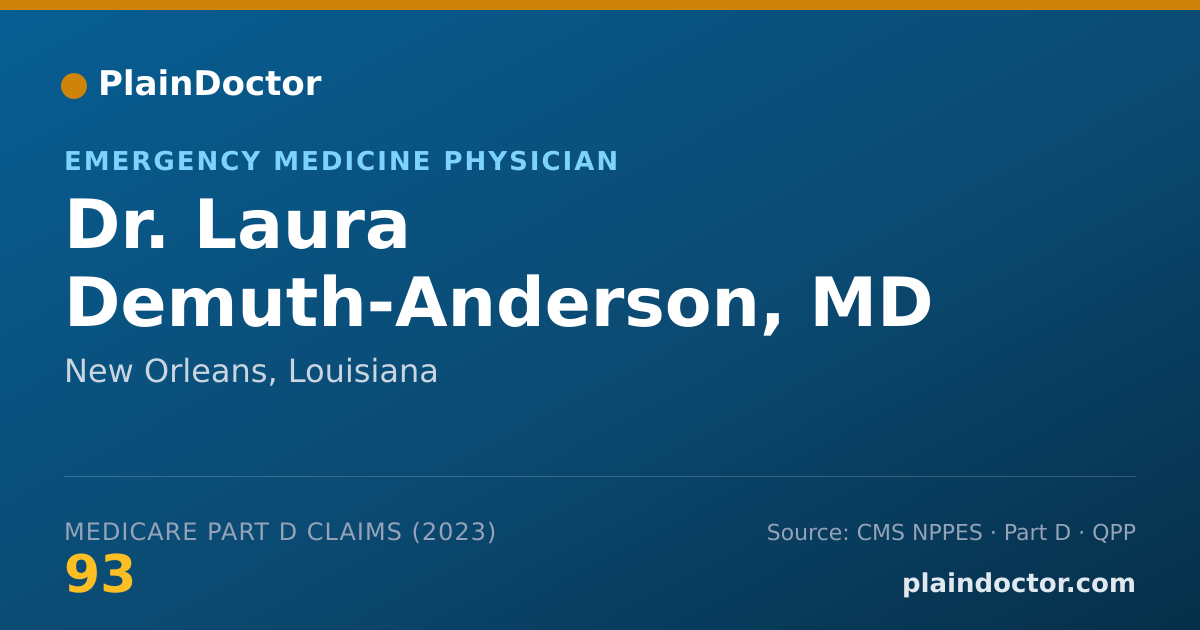 Shareable card for Laura Demuth-Anderson, MD - Emergency Medicine Physician, New Orleans, LA