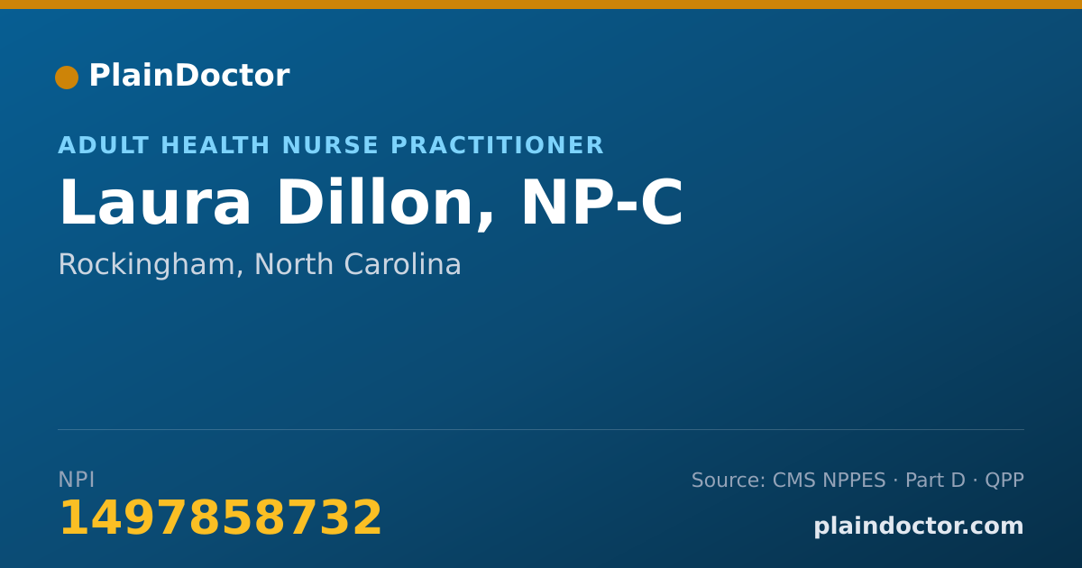 Shareable card for Laura Dillon, NP-C - Nurse Practitioner, Rockingham, NC