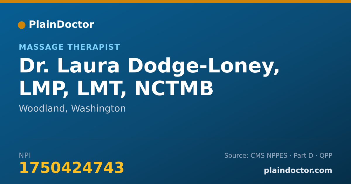 Shareable card for Laura Dodge-Loney, LMP, LMT, NCTMB - Massage Therapist, Woodland, WA