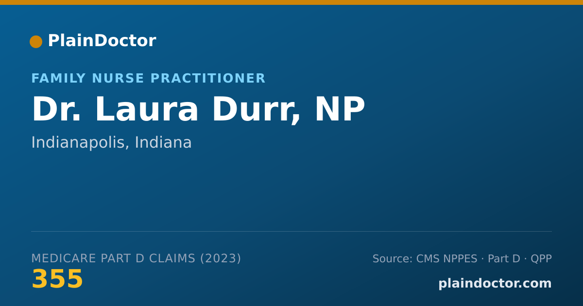 Shareable card for Laura Durr, NP - Family Nurse Practitioner, Indianapolis, IN