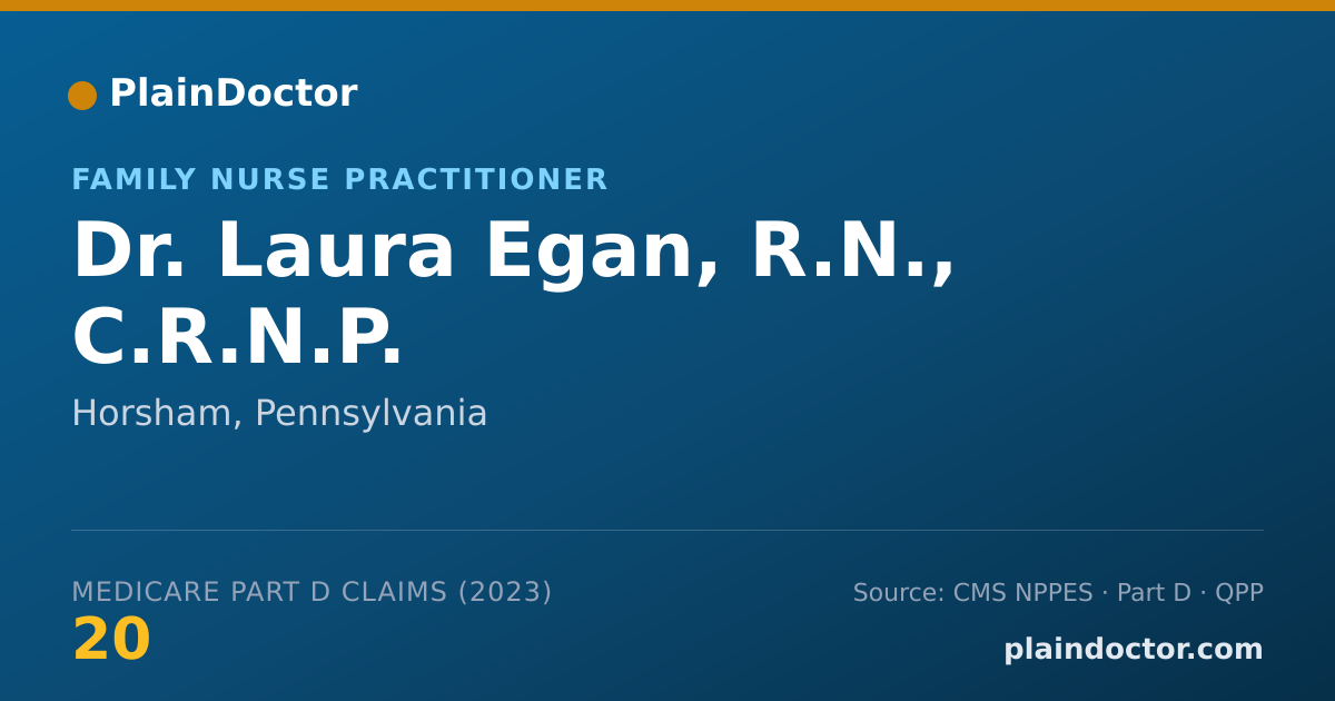 Shareable card for Laura Egan, R.N., C.R.N.P. - Family Nurse Practitioner, Horsham, PA