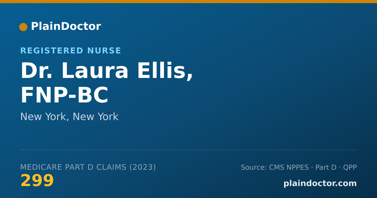 Shareable card for Laura Ellis, FNP-BC - Registered Nurse, New York, NY