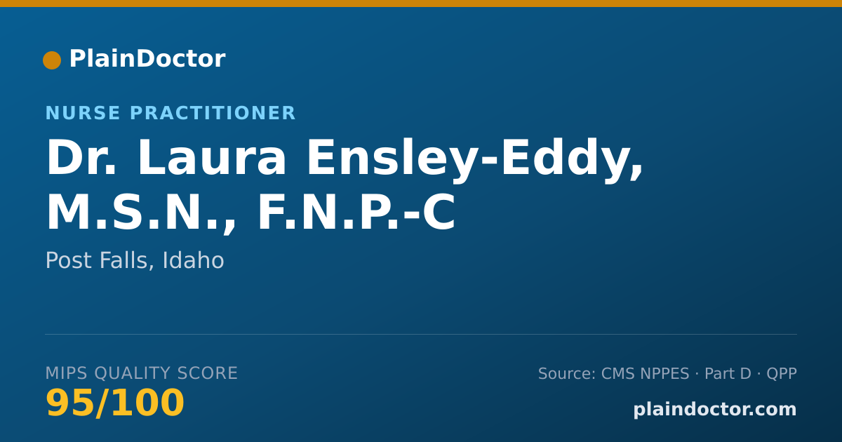 Shareable card for Laura Ensley-Eddy, M.S.N., F.N.P.-C - Nurse Practitioner, Post Falls, ID