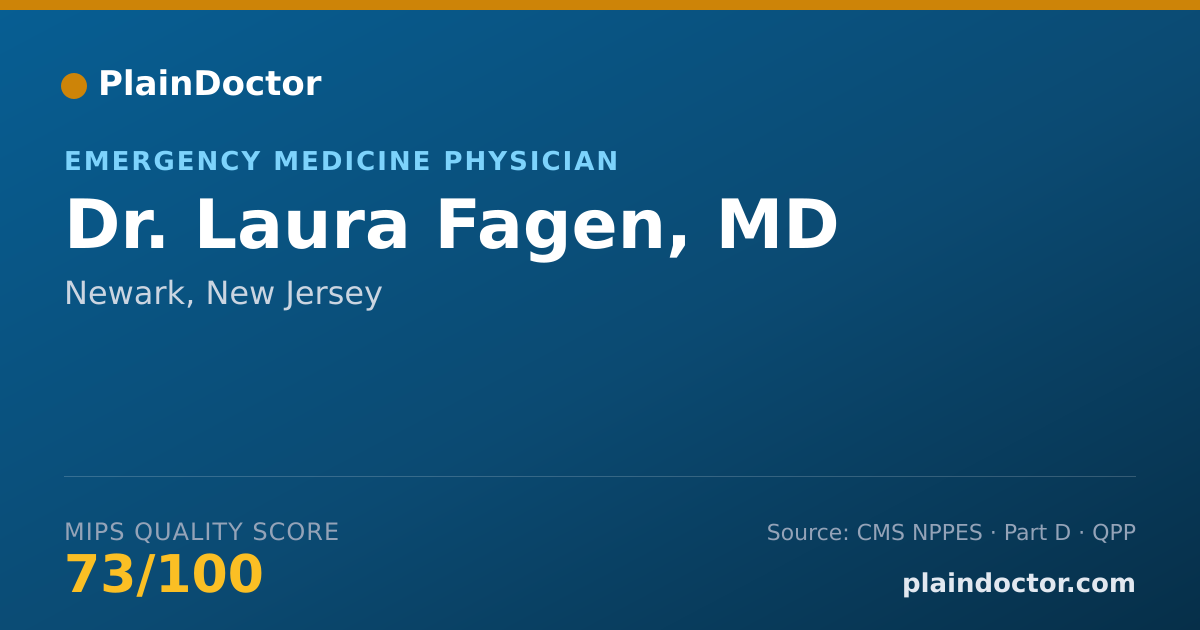 Shareable card for Laura Fagen, MD - Emergency Medicine Physician, Newark, NJ