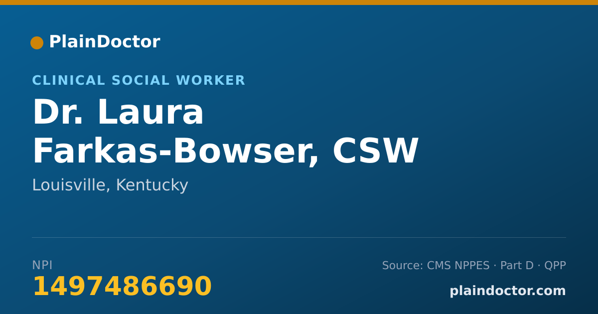 Shareable card for Laura Farkas-Bowser, CSW - Clinical Social Worker, Louisville, KY