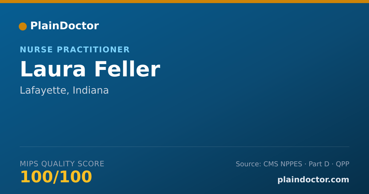 Shareable card for Laura Feller - Nurse Practitioner, Lafayette, IN