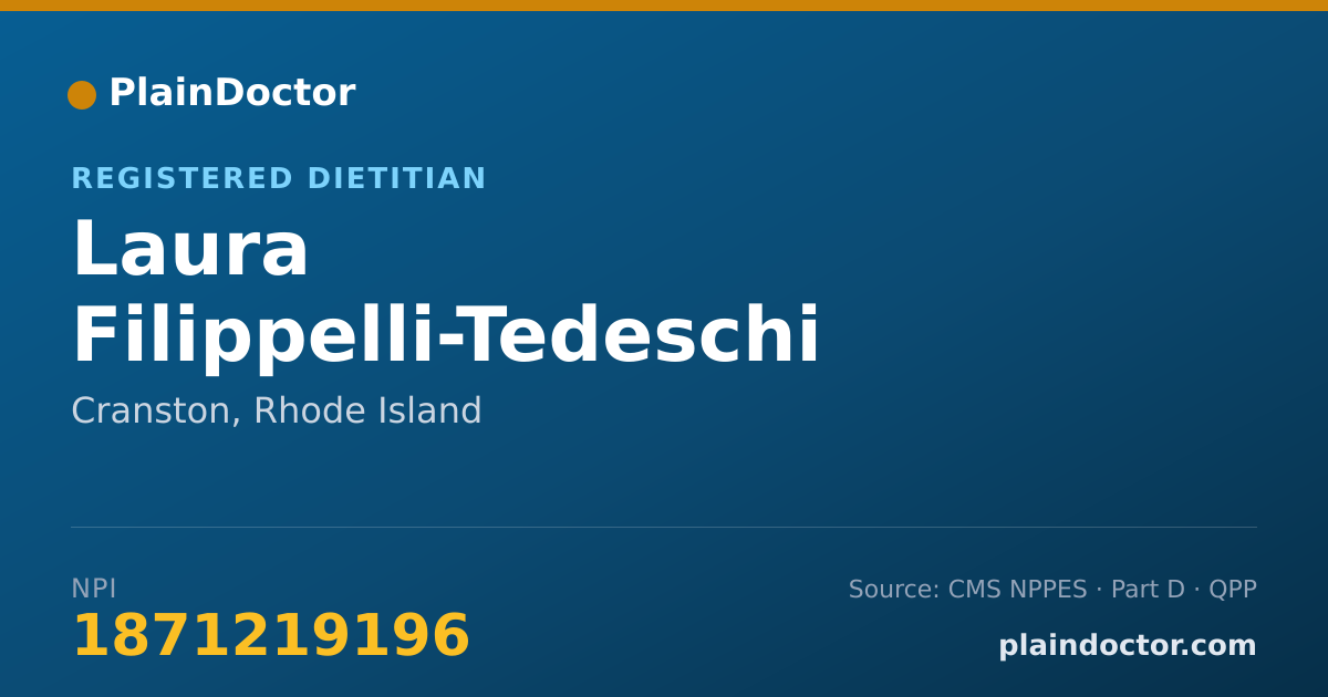 Shareable card for Laura Filippelli-Tedeschi - Registered Dietitian, Cranston, RI