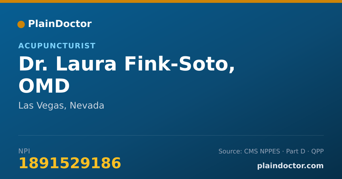 Shareable card for Laura Fink-Soto, OMD - Acupuncturist, Las Vegas, NV