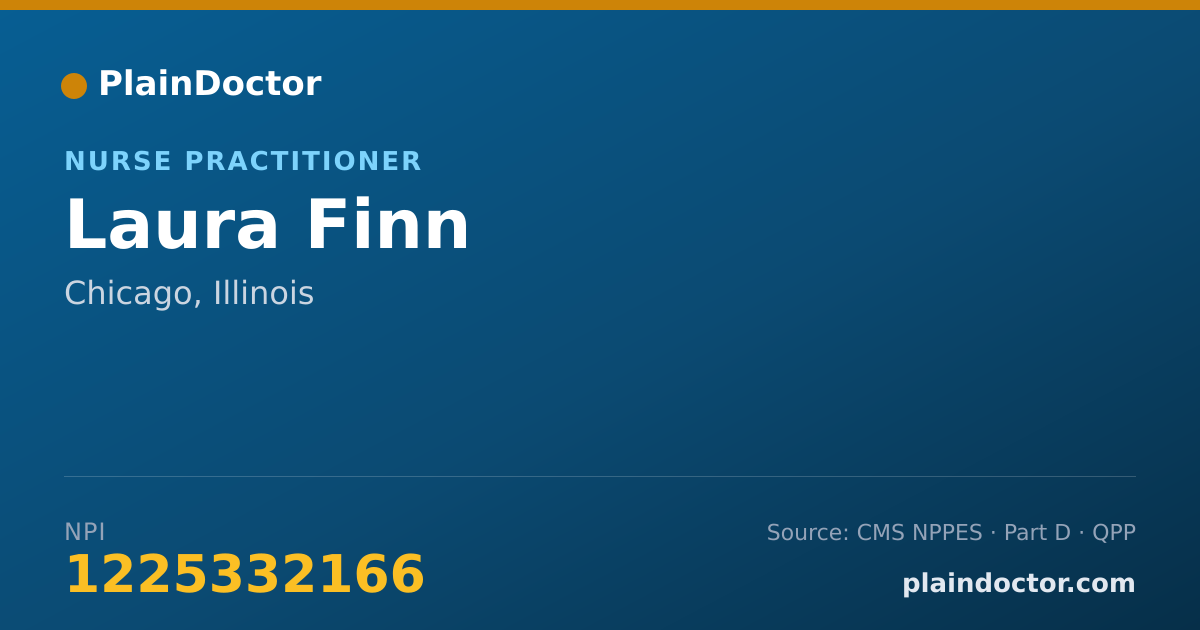 Shareable card for Laura Finn - Nurse Practitioner, Chicago, IL