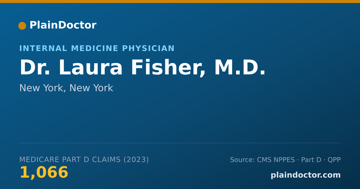 Shareable card for Laura Fisher, M.D. - Internal Medicine Physician, New York, NY