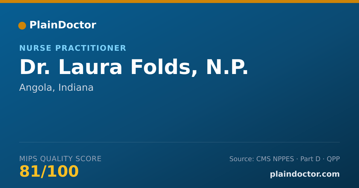 Shareable card for Laura Folds, N.P. - Nurse Practitioner, Angola, IN