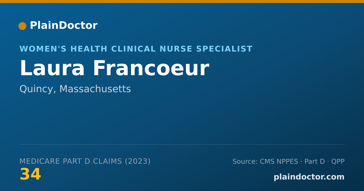 Shareable card for Laura Francoeur - Women's Health Clinical Nurse Specialist, Quincy, MA
