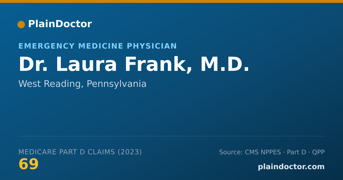 Shareable card for Laura Frank, M.D. - Emergency Medicine Physician, West Reading, PA