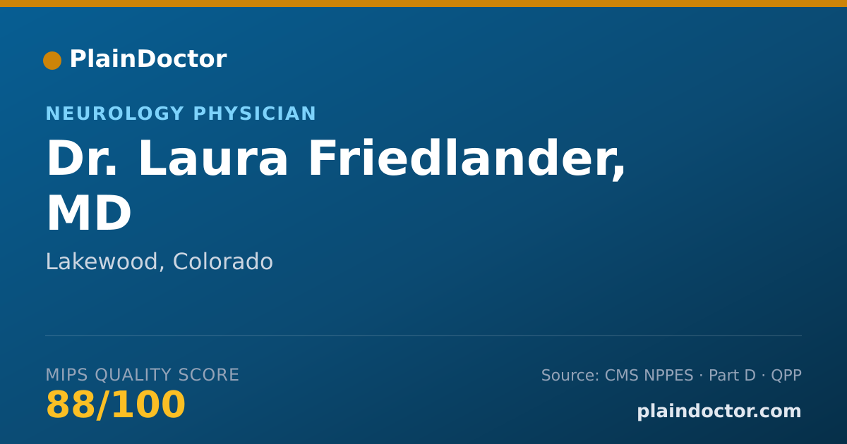 Shareable card for Laura Friedlander, MD - Neurology Physician, Lakewood, CO