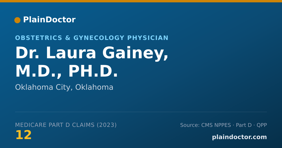 Shareable card for Laura Gainey, M.D., PH.D. - Obstetrics & Gynecology Physician, Oklahoma City, OK