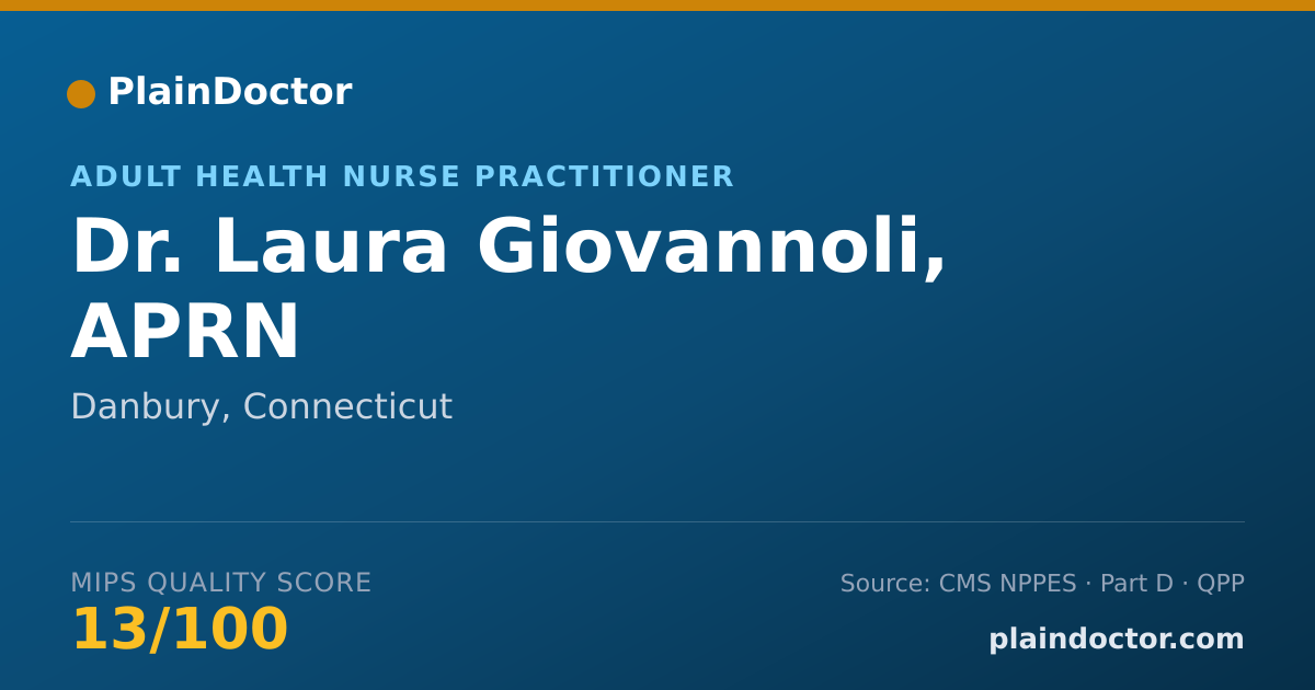 Shareable card for Laura Giovannoli, APRN - Adult Health Nurse Practitioner, Danbury, CT