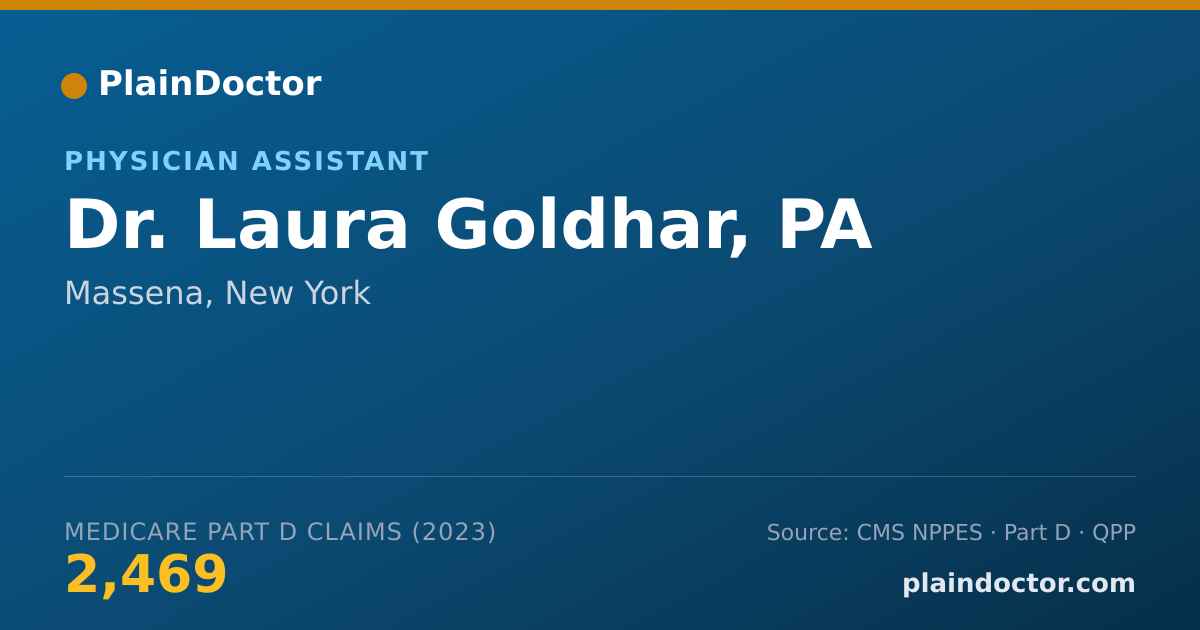 Shareable card for Laura Goldhar, PA - Physician Assistant, Massena, NY