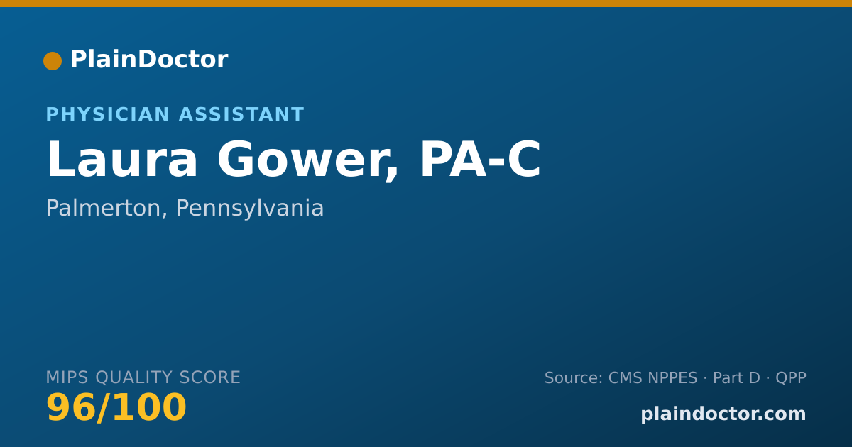 Shareable card for Laura Gower, PA-C - Orthopaedic Surgery Physician, Palmerton, PA