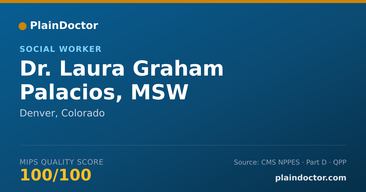 Shareable card for Laura Graham Palacios, MSW - Social Worker, Denver, CO