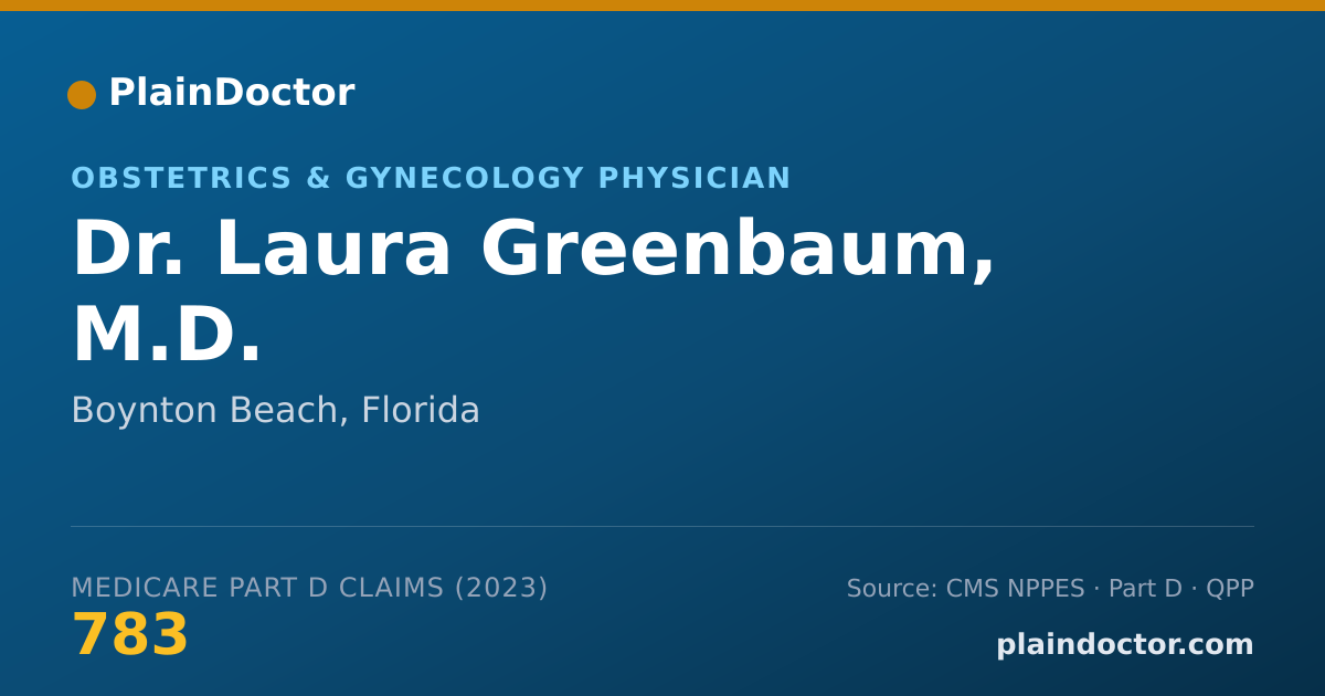 Shareable card for Laura Greenbaum, M.D. - Obstetrics & Gynecology Physician, Boynton Beach, FL