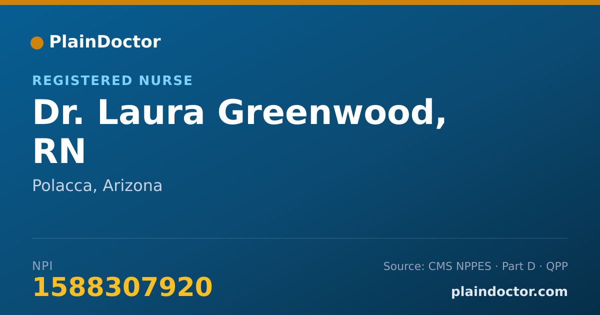 Shareable card for Laura Greenwood, RN - Registered Nurse, Polacca, AZ