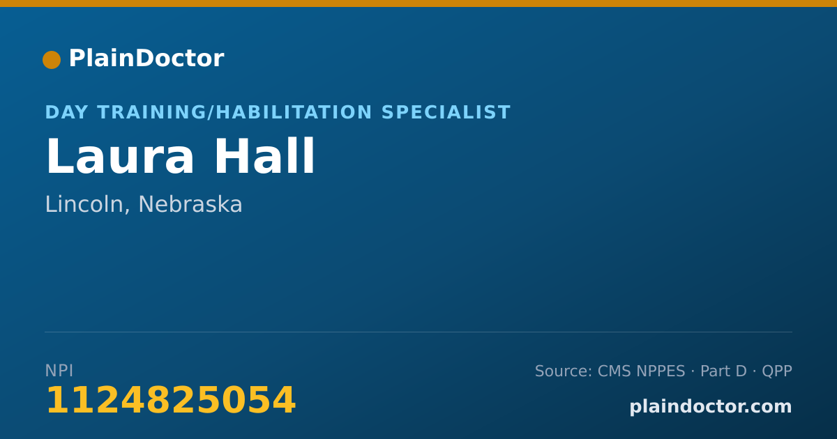 Shareable card for Laura Hall - Day Training/Habilitation Specialist, Lincoln, NE