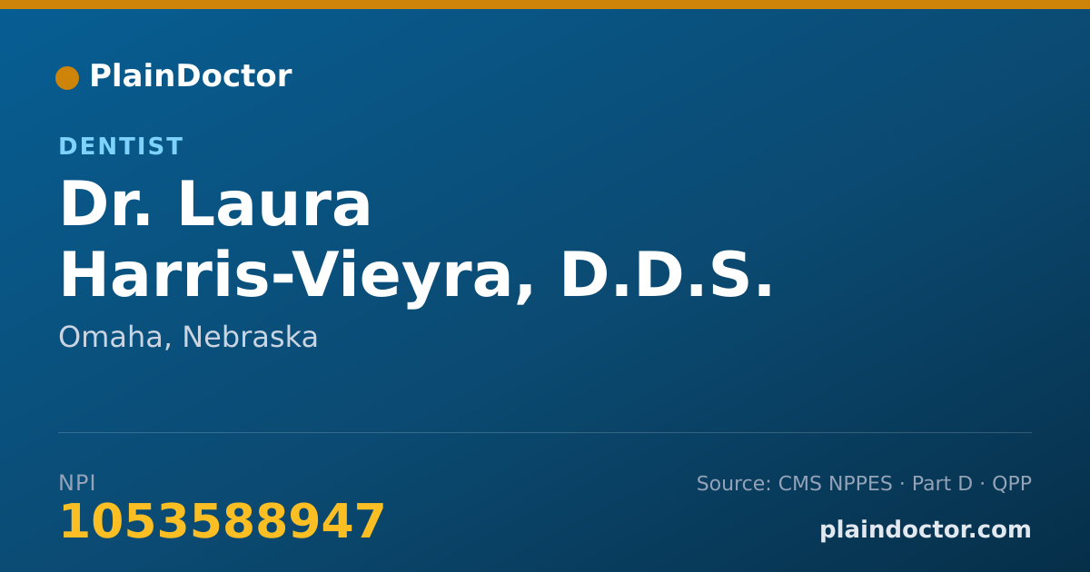 Shareable card for Laura Harris-Vieyra, D.D.S. - Dentist, Omaha, NE