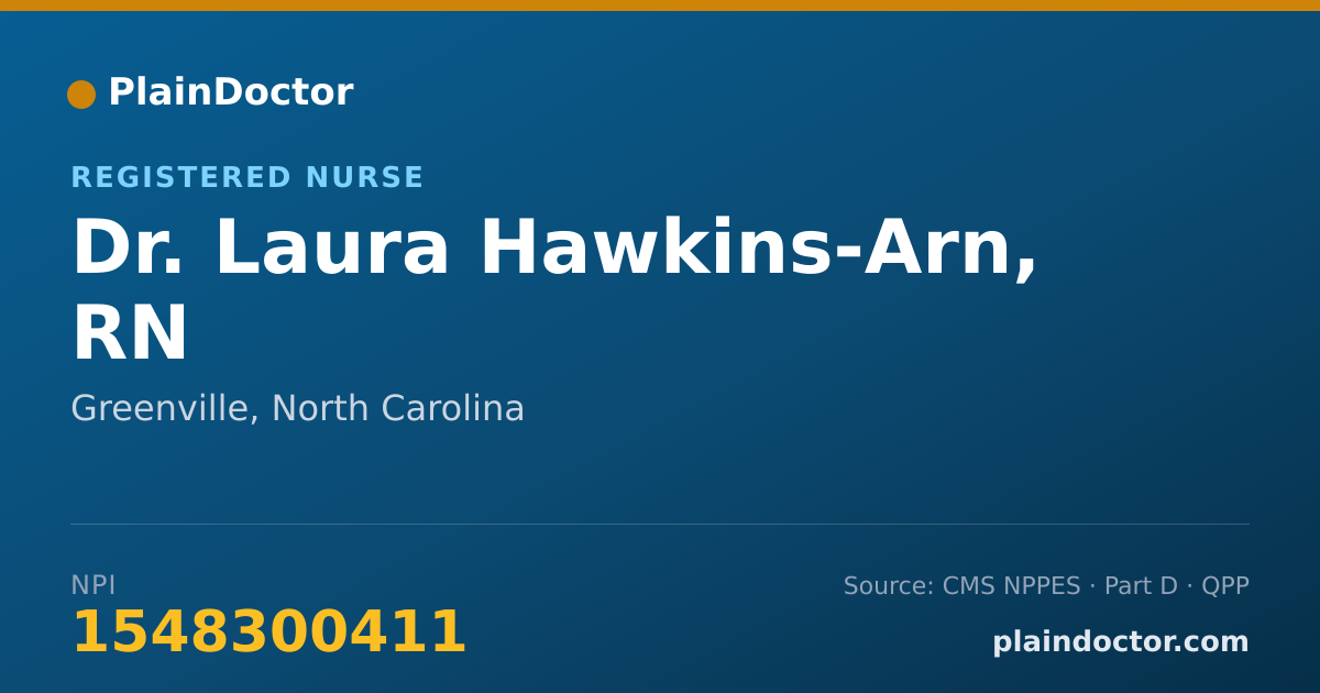 Shareable card for Laura Hawkins-Arn, RN - Registered Nurse, Greenville, NC