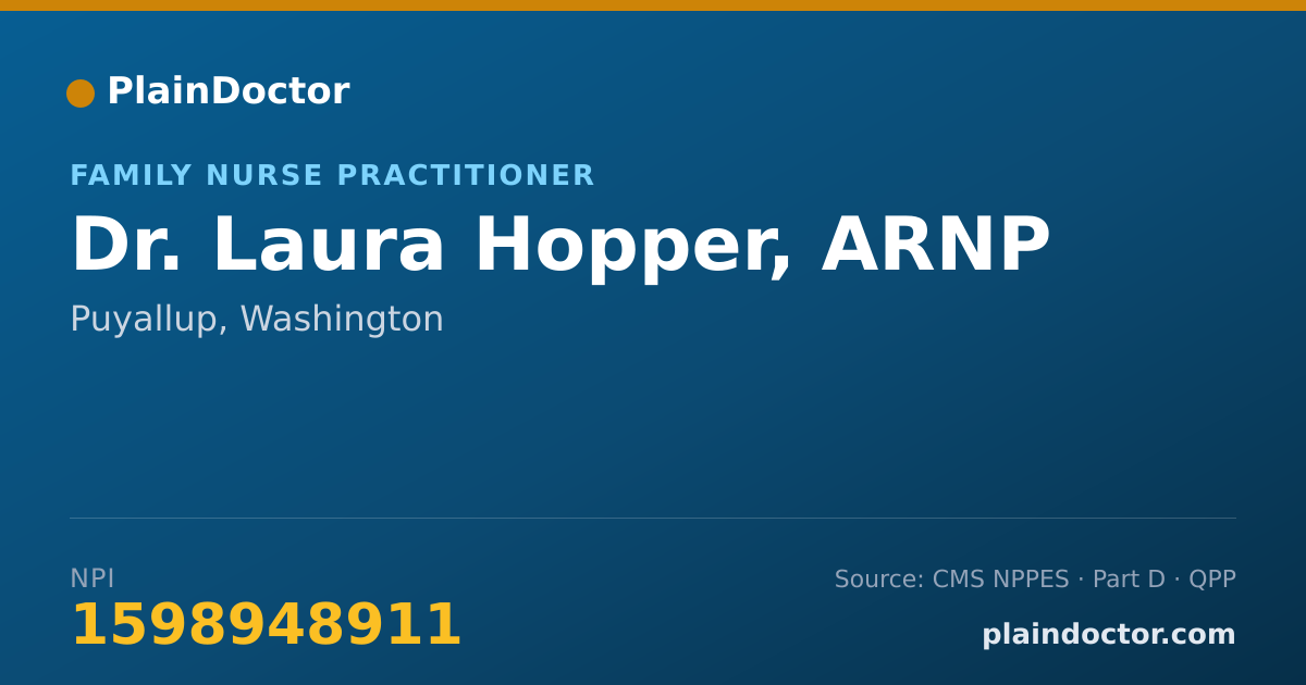 Shareable card for Laura Hopper, ARNP - Family Nurse Practitioner, Puyallup, WA