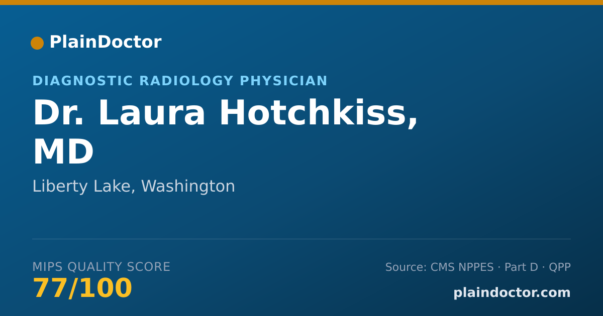 Shareable card for Laura Hotchkiss, MD - Diagnostic Radiology Physician, Liberty Lake, WA