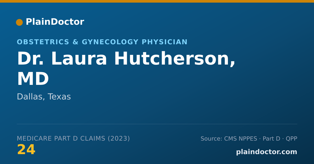 Shareable card for Laura Hutcherson, MD - Obstetrics & Gynecology Physician, Dallas, TX