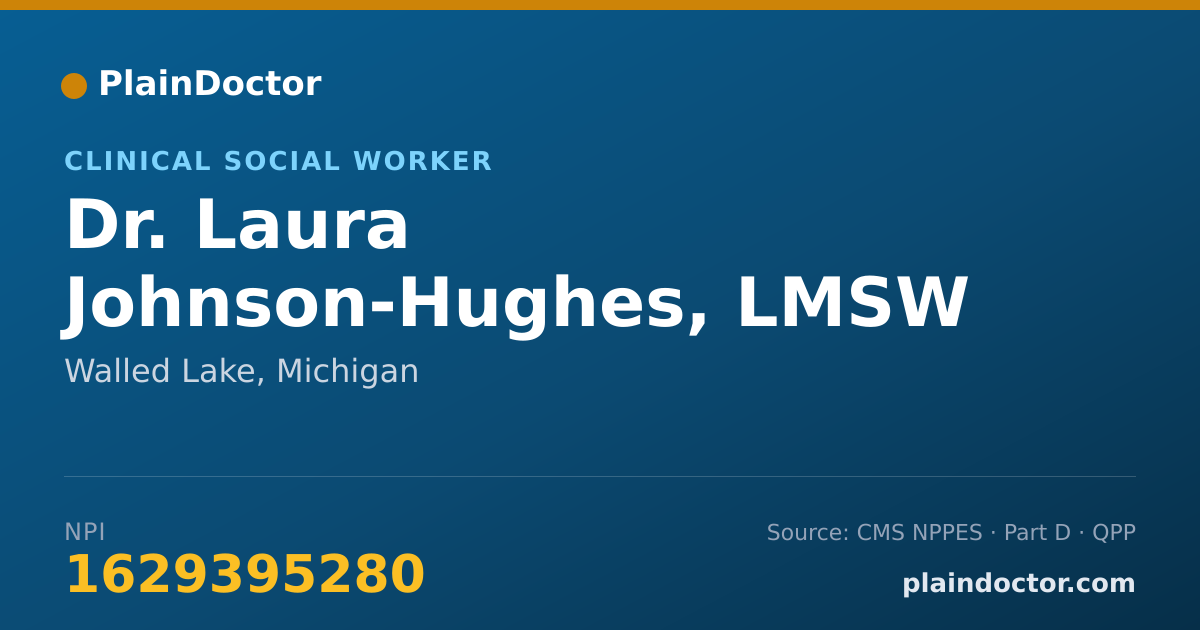 Shareable card for Laura Johnson-Hughes, LMSW - Clinical Social Worker, Walled Lake, MI