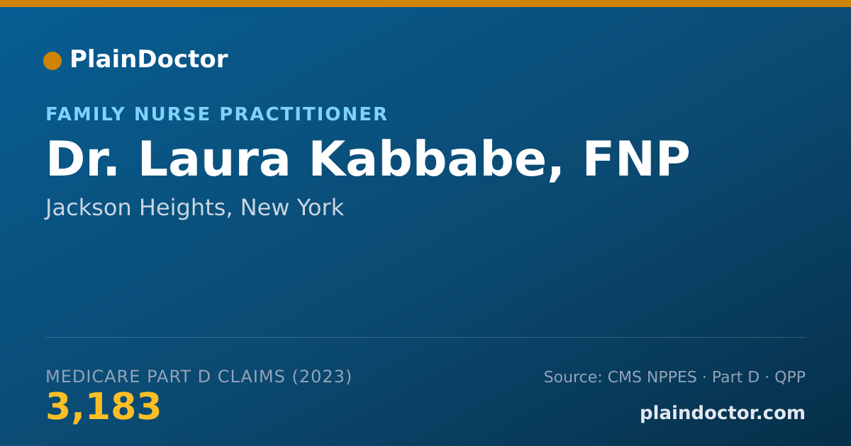 Shareable card for Laura Kabbabe, FNP - Family Nurse Practitioner, Jackson Heights, NY