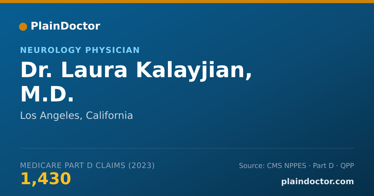 Shareable card for Laura Kalayjian, M.D. - Neurology Physician, Los Angeles, CA