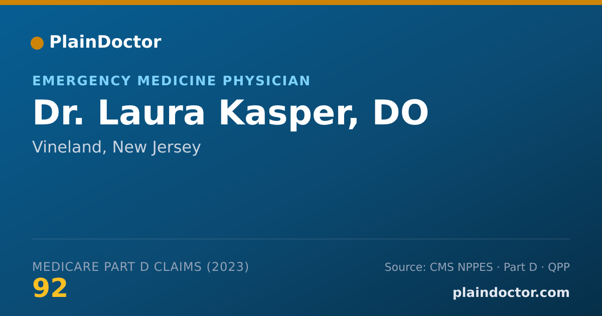 Shareable card for Laura Kasper, DO - Emergency Medicine Physician, Vineland, NJ