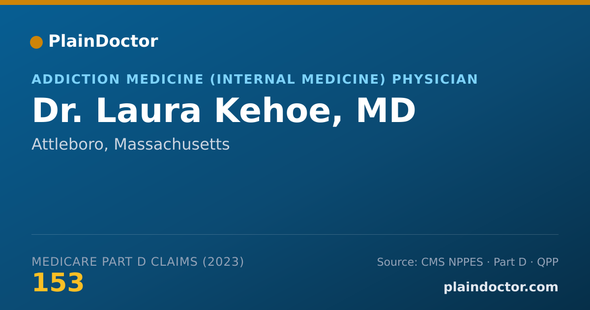 Shareable card for Laura Kehoe, MD - Addiction Medicine (Internal Medicine) Physician, Attleboro, MA