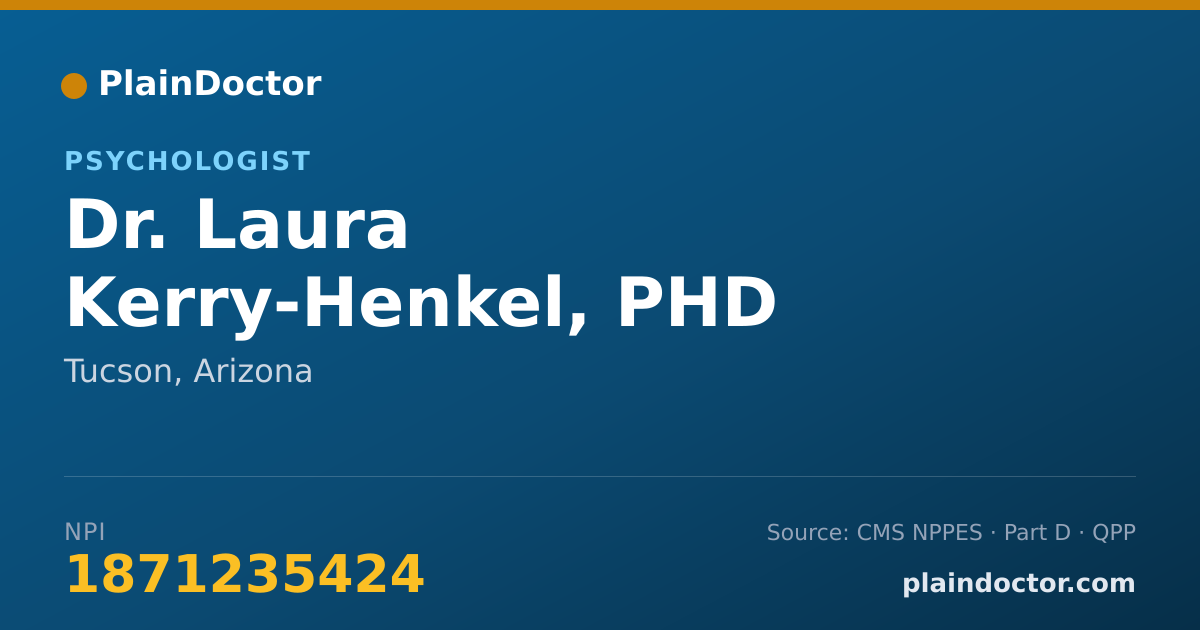 Shareable card for Laura Kerry-Henkel, PHD - Psychologist, Tucson, AZ