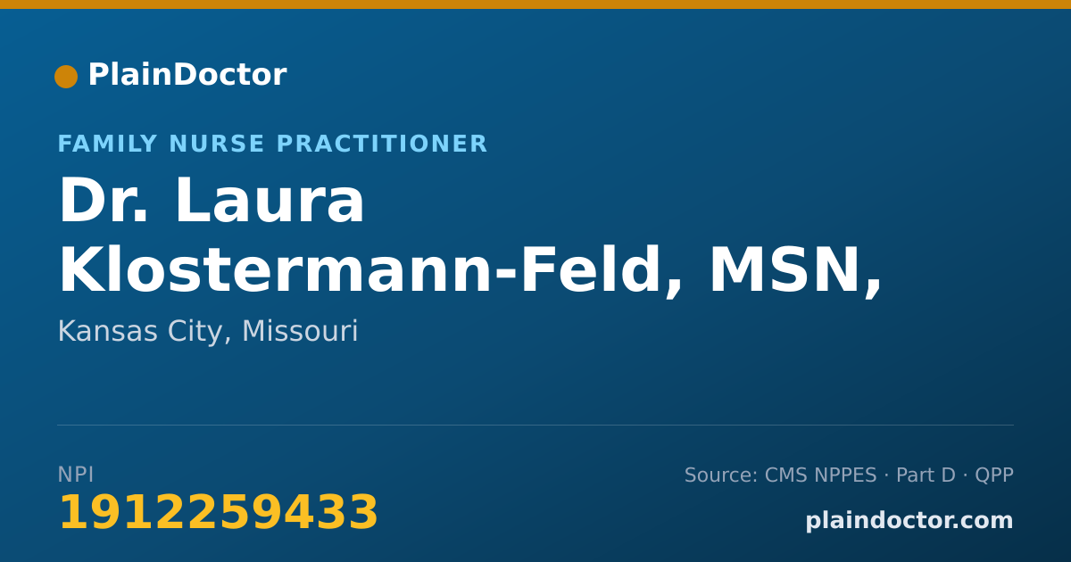 Shareable card for Laura Klostermann-Feld, MSN, APRN - Family Nurse Practitioner, Kansas City, MO