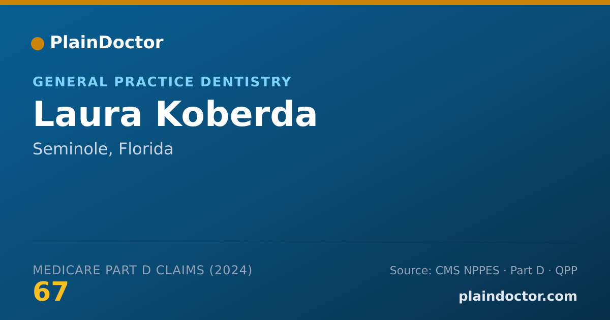 Shareable card for Laura Koberda - General Practice Dentistry, Seminole, FL