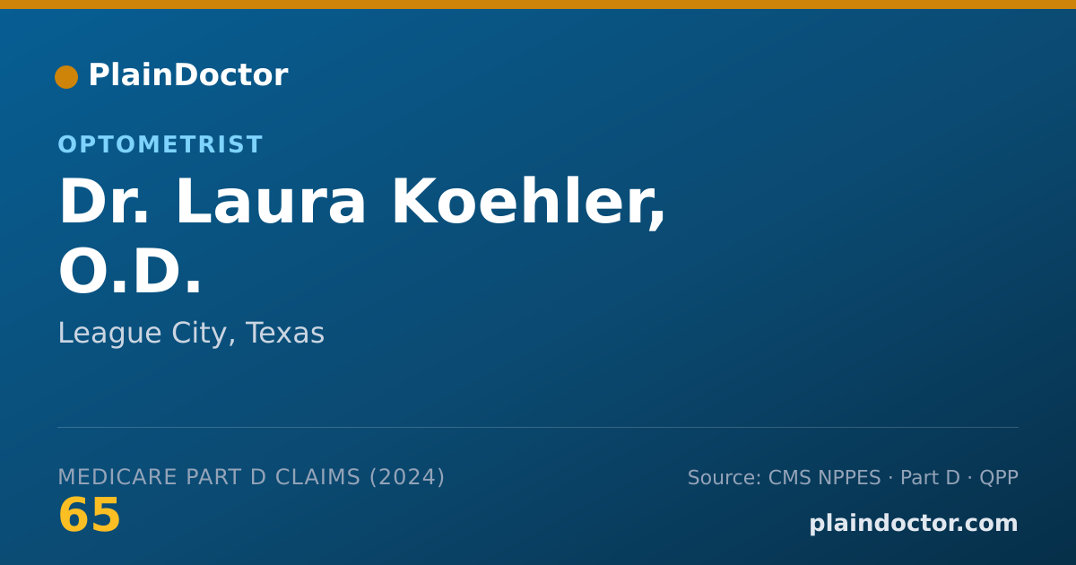 Shareable card for Laura Koehler, O.D. - Optometrist, League City, TX