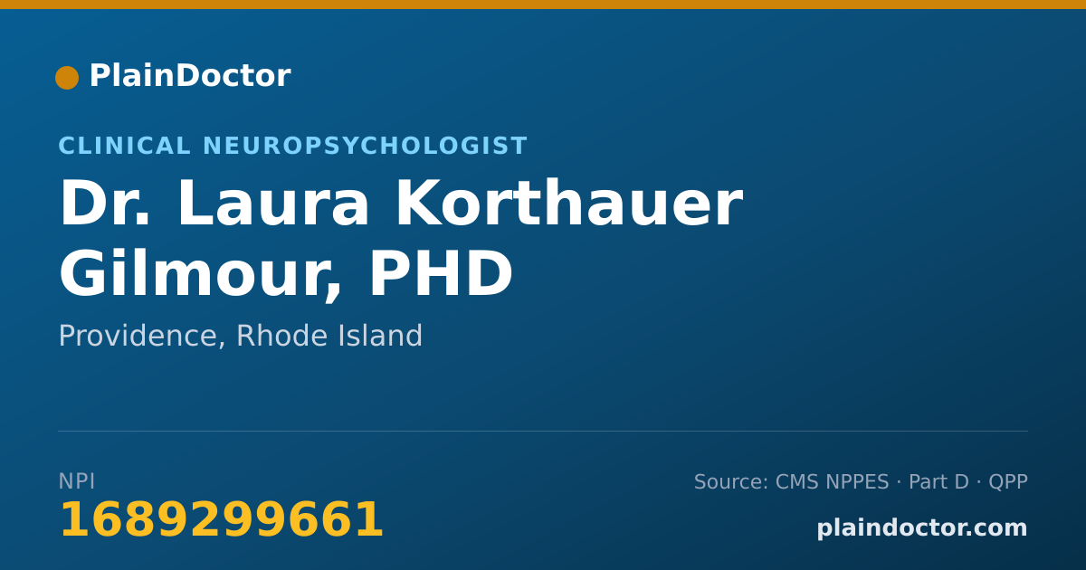 Shareable card for Laura Korthauer Gilmour, PHD - Clinical Neuropsychologist, Providence, RI