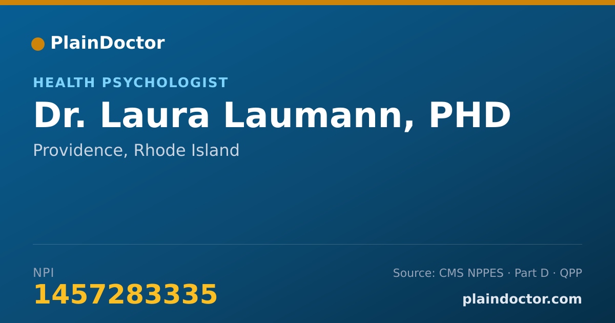 Shareable card for Laura Laumann, PHD - Health Psychologist, Providence, RI