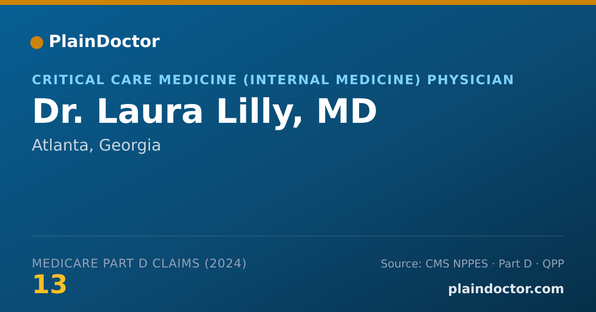 Shareable card for Laura Lilly, MD - Pediatric Cardiology Physician, Atlanta, GA