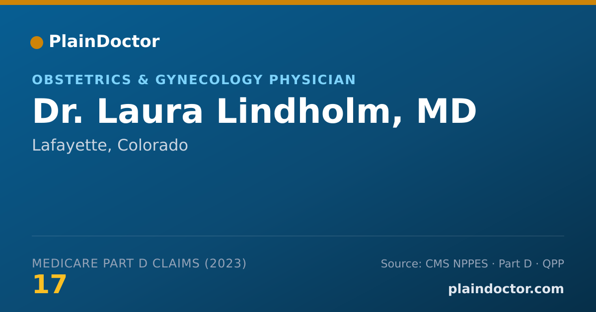 Shareable card for Laura Lindholm, MD - Obstetrics & Gynecology Physician, Lafayette, CO